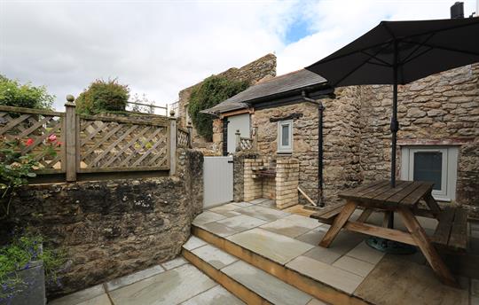 Private garden with seating