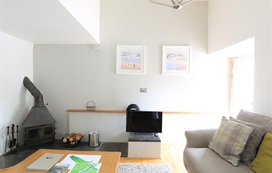 Lounge with woodburner