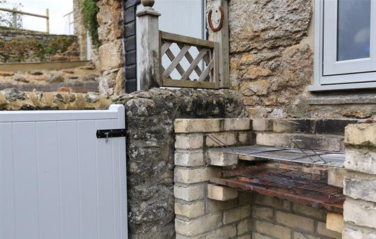 Private garden with built in barbecue