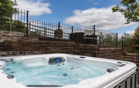 Stable very private hot tub