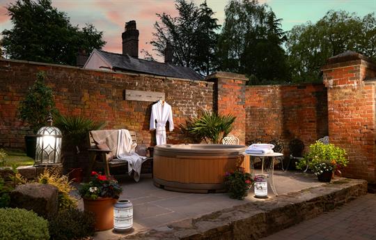 Enjoy a soak in the hot tub