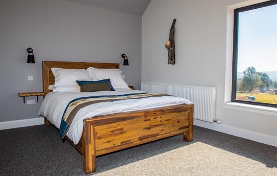 Bedroom with king-size bed and amazing views