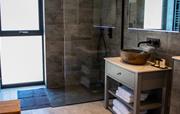 Bespoke bathroom - stone bowl and walk in shower