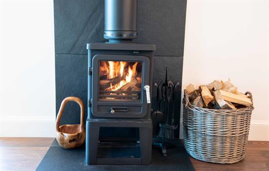 Wood-fired stove for a cosy night in