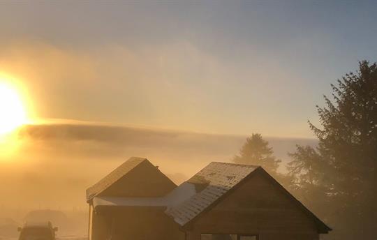 Morning mist above the valley