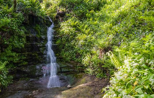 One of three cascading waterfalls in Orroland Bay