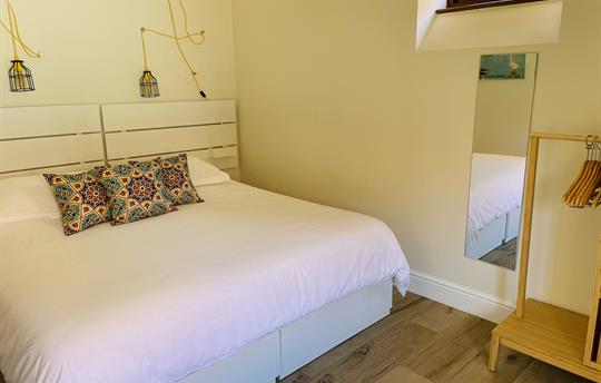 The Twin bedroom in The Buttery set up as a double