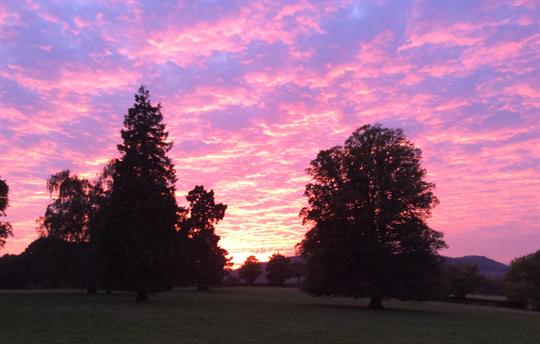 Autumn Sunset at Wharton Lodge Cottages