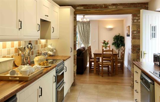 Kitchen through to the dining area