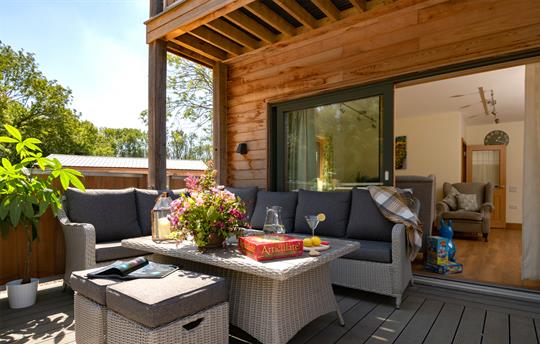 The deck is a wonderful place to relax