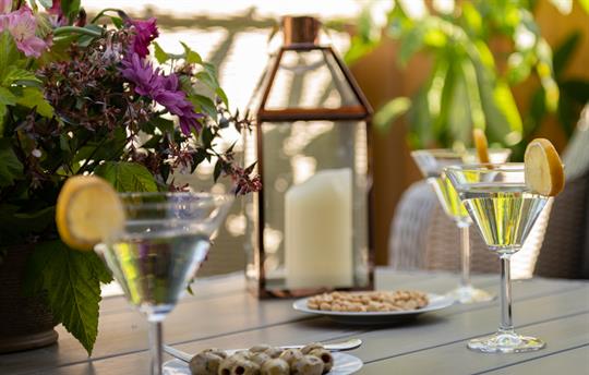 Cocktails on the deck