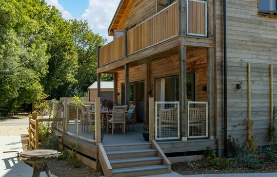 Decking area and barbecue