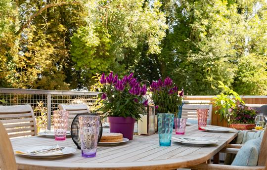 Spend relaxing sunny afternoons on the decking