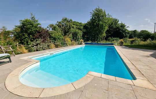 Outdoor heated swimming pool