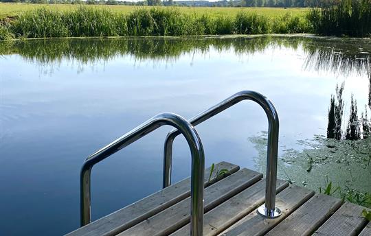 Swimming platform for wild swimming