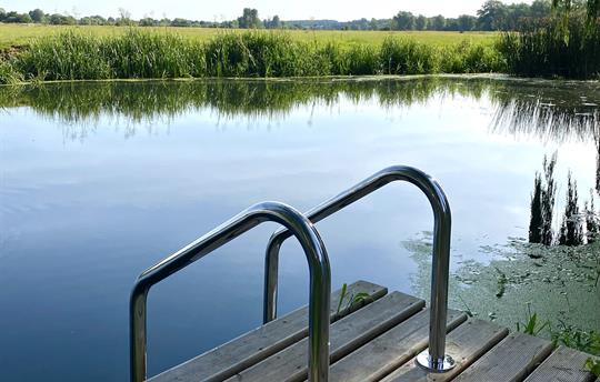 Swimming platform for wild swimming
