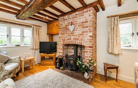 Lounge with woodburner