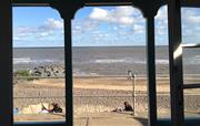 View from the beach hut in Southwold