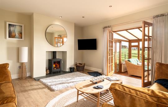 Large light filled lounge with gorgeous views