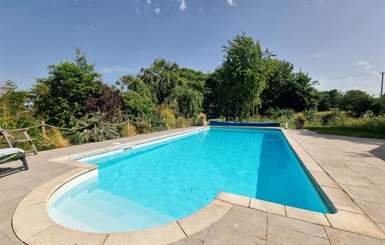 Outdoor heated swimming pool