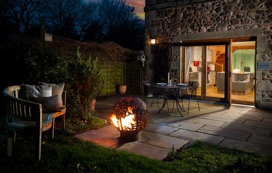 Evening in The Retreat garden, Northumberland.