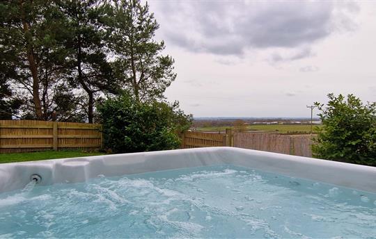 Hot tub with fantastic views