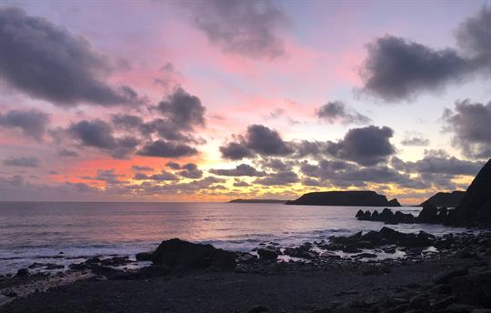 Stunning sunset at Marloes