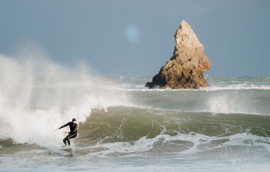 Surfer at Broad Haven South