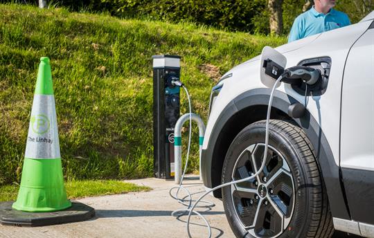 EV charging for each cottage.