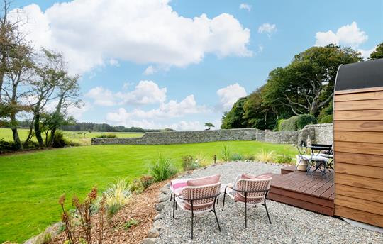 Outside seating with fantastic views