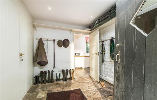 Boot room at Monnington House