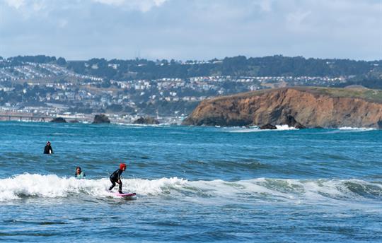 Surfing at Croyde