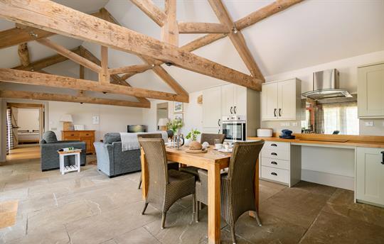 Open plan accessible kitchen at the Wagon Shed