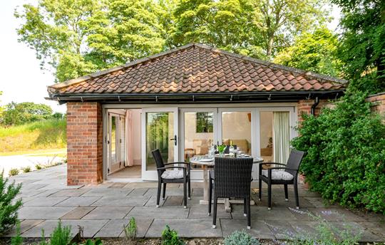 Terrace at the Wagon Shed with outdoor furniture
