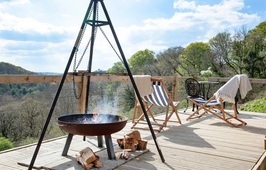 Fire pit with an epic view!