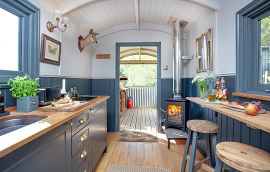 Interior with cosy fire