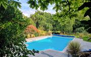 Outdoor heated swimming pool 