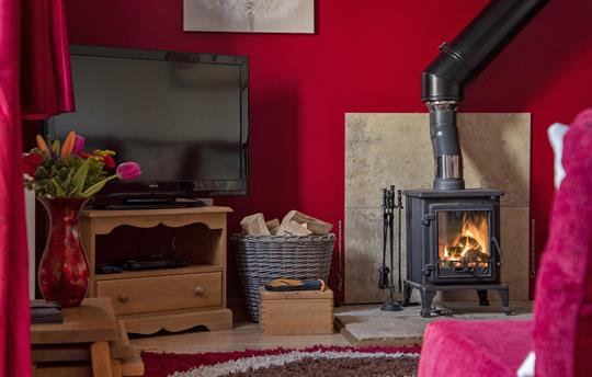 Relax in front of the woodburing stove