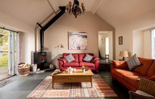 Lounge with cosy fire