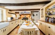 Well-equipped country-style kitchen