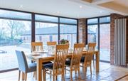 Dining with views onto the courtyard