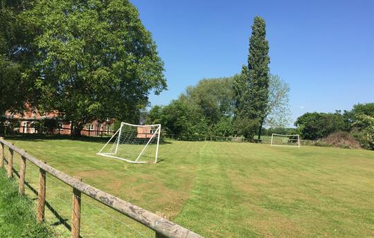 The playing field at Monnington House