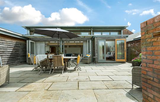 The Eco Barn private terrace