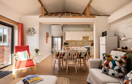 Wagtail Cottage open plan living space