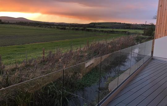 Enjoy the evening sky from the private veranda