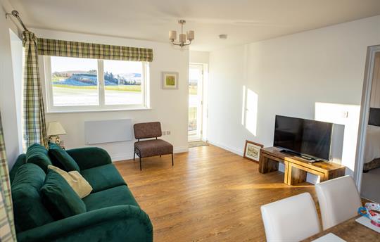 Living room with views of the Cheviot Hills