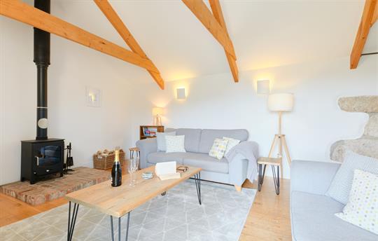 Sitting room with log burner