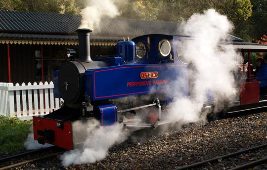 All aboard Lydia at Perrygrove—steam engine fun