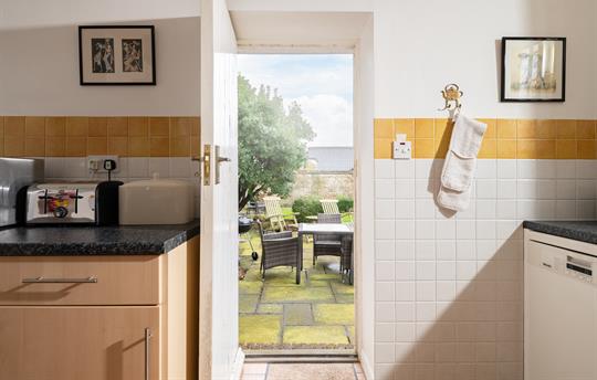 View to terrace from kitchen, The Nest