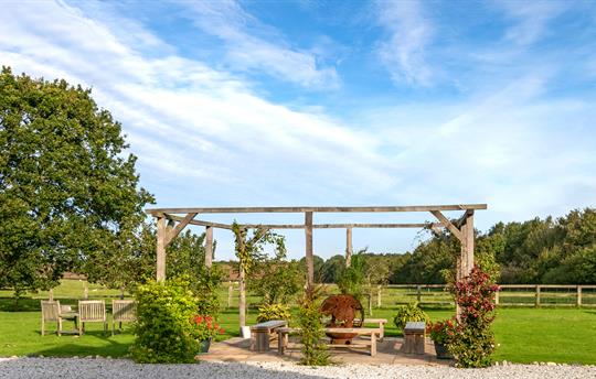 Fireball by the cottages